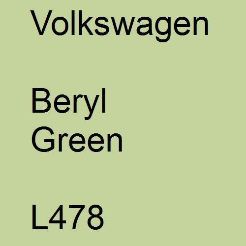 Volkswagen, Beryl Green, L478.